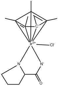 (R)-Chloro[(1,2,3,4,5-η)-1,2,3,4,5-pentamethyl-2,4-cyclopentadien-1-yl](2-pyrrolidinecarboxamido-κN1,κN2)iridium(Ⅲ)4-cyclopentadien-1-yl](2-pyrrolidinecarboxamido-κ Struktur