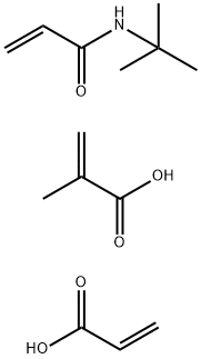 2-Propenoic acid, 2-methyl-, polymer with N-(1,1-dimethylethyl)-2-propenamide and 2-propenoic acid Struktur