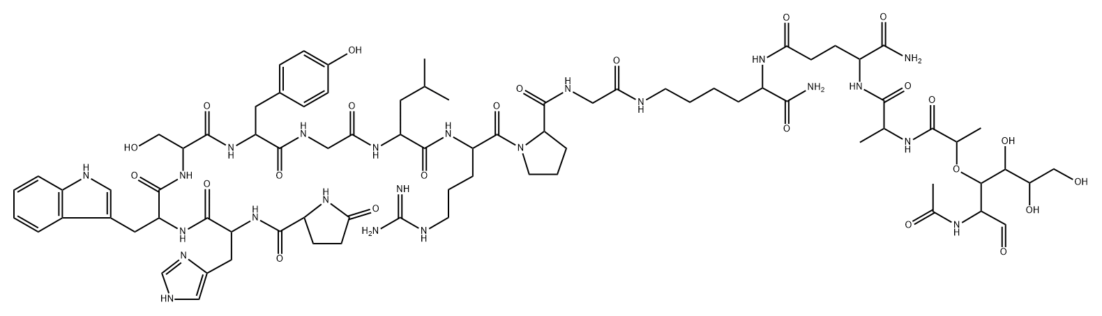 LHRH, N-Ac-muramyl-Ala-iso-Glu-LysNH2- Struktur