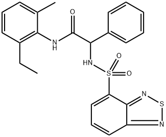 Benzeneacetamide, α-[(2,1,3-benzothiadiazol-4-ylsulfonyl)amino]-N-(2-ethyl-6-methylphenyl)- Struktur