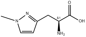 1H-Pyrazole-3-propanoic acid, α-amino-1-methyl-, (αS)- Struktur