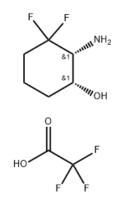 (1R,6R)-2,2-difluoro-6-hydroxycyclohexanaminium trifluoroacetate Struktur