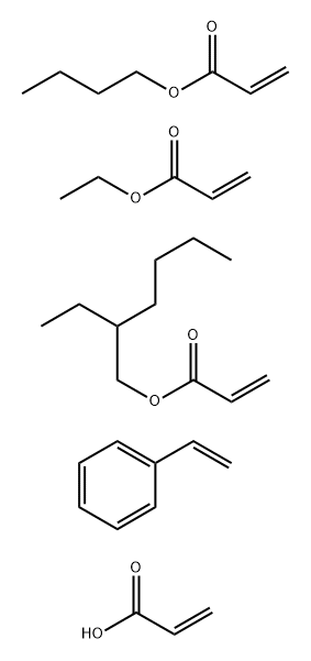 2-Propenoic acid polymer with butyl 2-propenoate, ethenylbenzene, 2-ethylhexyl 2-propenoate and ethyl 2-propenoate Struktur