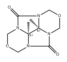 1H,3H,4H,5H,7H,8H-2,6-Dioxa-3a,4a,7a,8a-tetraazacyclopenta[def]fluorene-4,8-dione, dihydro-8b,8c-dimethyl-, cis- Struktur