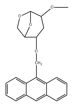 .beta.-D-ribo-Hexopyranose, 1,6-anhydro-4-O-(9-anthracenylmethyl)-3-deoxy-2-O-methyl- Struktur