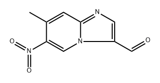 7-methyl-6-nitroimidazo[1,2-a]pyridine-3-carbaldehyde Struktur