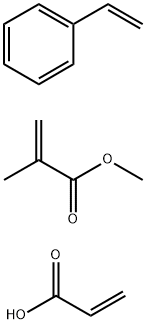 Methyl 2-methyl-2-propenoate polymer with ethenylbenzene and 2-propenoic acid, sodium salt Struktur