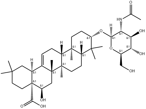 3-O-(2-Acetamido-2-deoxy-β-D-glucopyranosyl)echinocystic acid Structure