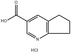 6,7-Dihydro-5H-cyclopenta[b]pyridine-3-carboxylic Acid Struktur