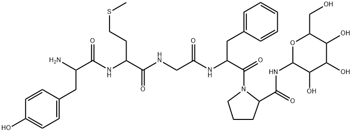 enkephalin, Met(2)-ProNH2(5)(N(1.5)-glucopyranosyl) Struktur