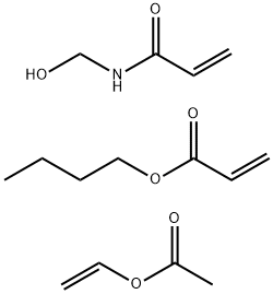 2-Propenoic acid, butyl ester, polymer with ethenyl acetate and N-(hydroxymethyl)-2-propenamide, graft Struktur