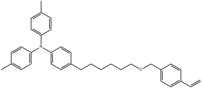 4-[6-[(4-Ethenylphenyl)methoxy]hexyl]-N,N-bis(4-methylphenyl)benzenamine Struktur