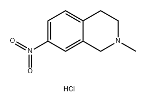 Isoquinoline, 1,2,3,4-tetrahydro-2-methyl-7-nitro-, hydrochloride (1:1) Struktur