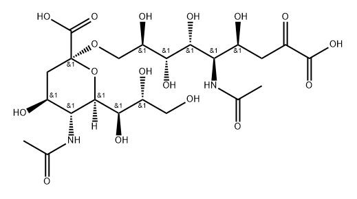 N-Acetyl-9-O-(N-acetyl-β-neuraminosyl)-neuraminic Acid Struktur