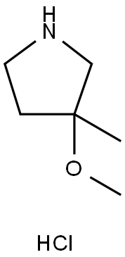 3-Methoxy-3-methyl-pyrrolidine hydrochloride Struktur