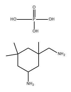 A mixture of: cis-(5-ammonium-1,3,3-trimethyl)-cyclohexanemethylammonium phosphate (1:1) trans-(5-ammonium-1,3,3-trimethyl)-cyclohexanemethylammonium phosphate (1:1) Struktur