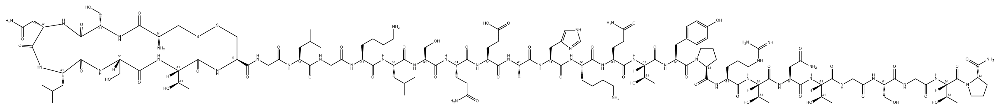 calcitonin, salmon, Gly(8)-Ala(16)-des-Leu(19)- Struktur