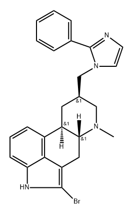 2-Bromo-6-methyl-8β-[(2-phenyl-1H-imidazol-1-yl)methyl]ergoline Struktur