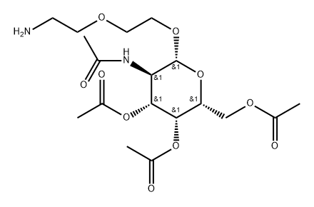 β-D-Galactopyranoside, 2-(2-aminoethoxy)ethyl 2-(acetylamino)-2-deoxy-, 3,4,6-triacetate Struktur