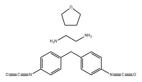 1,2-Ethanediamine, polymer with 1,1-methylenebis4-isocyanatobenzene and tetrahydrofuran, block Struktur