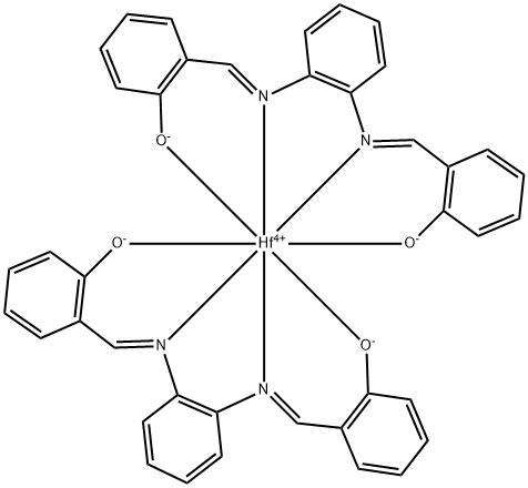 Hafnium, bis[[2,2'-[1,2-phenylenebis(nitrilomethylidyne)]bis[phenolato]](2-)-N,N',O,O']-, (DD-8-211''2''2'1'1'''2''')- (9CI) Struktur