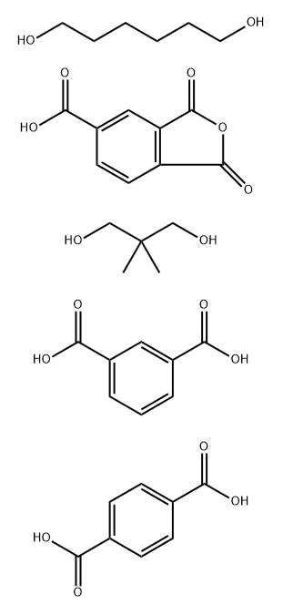 1,3-Benzenedicarboxylic acid, polymer with 1,4-benzenedicarboxylic acid, 1,3-dihydro-1,3-dioxo-5-isobenzofurancarboxylic acid, 2,2-dimethyl-1,3-propanediol and 1,6-hexanediol Struktur