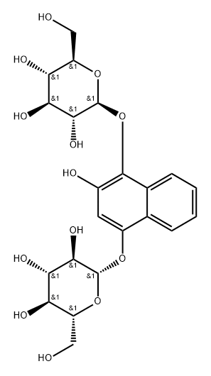 β-D-Glucopyranoside, 2-hydroxy-1,4-naphthalenediyl bis- Struktur