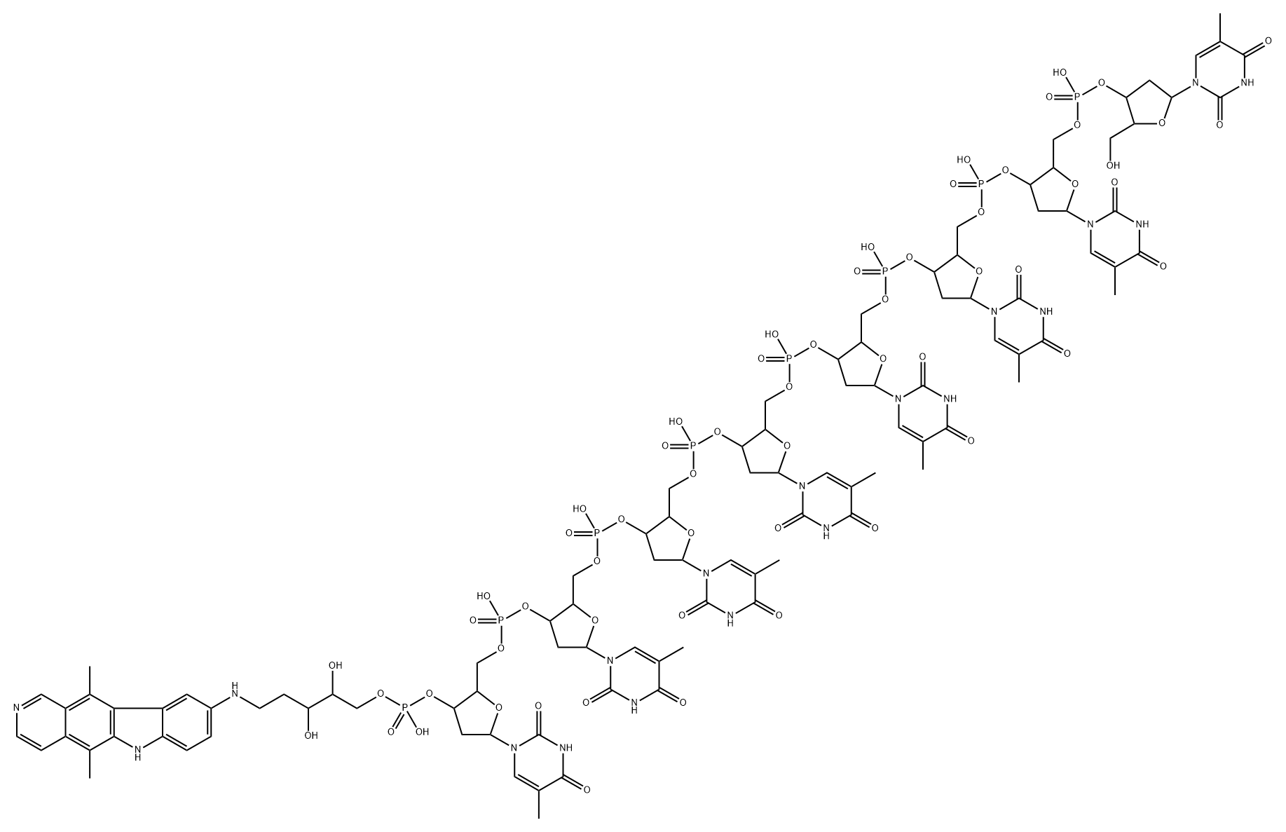 octathymidylate-9-aminoellipticine Struktur