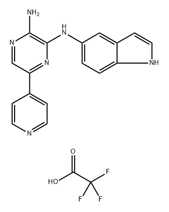 2,3-Pyrazinediamine, N3-1H-indol-5-yl-5-(4-pyridinyl)-, 2,2,2-trifluoroacetate (1:1) Struktur