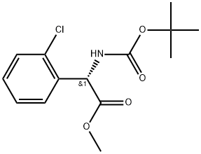 Benzeneacetic acid, 2-chloro-α-[[(1,1-dimethylethoxy)carbonyl]amino]-, methyl ester, (αS)- Struktur