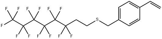 1-Ethenyl-4-[[(3,3,4,4,5,5,6,6,7,7,8,8,8-tridecafluorooctyl)thio]methyl]benzene Struktur