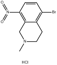 5-Bromo-2-methyl-8-nitro-1,2,3,4-tetrahydroisoquinoline hydrochloride Struktur