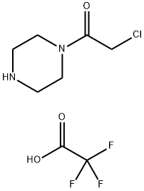 2-Chloro-1-(piperazin-1-yl)ethan-1-one Trifluoroacetic Acid Struktur