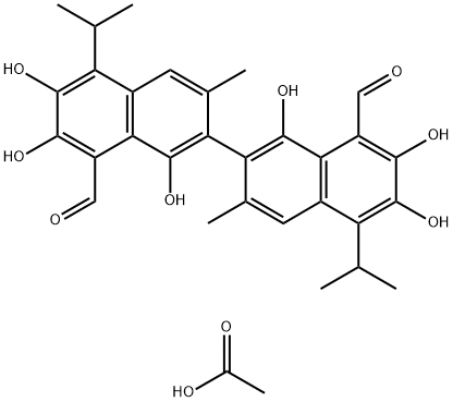 (S)-Gossypol (acetic acid) Struktur