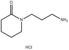 2-Piperidinone, 1-(3-aminopropyl)-, hydrochloride (1:1) Struktur