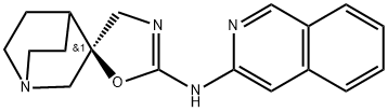 (1S,2R,4S)-N-(ISOQUINOLIN-3-YL)-4H-4-AZASPIRO[BICYCLO[2.2.2]OCTANE-2,5-OXAZOL]-2-AMINE Struktur