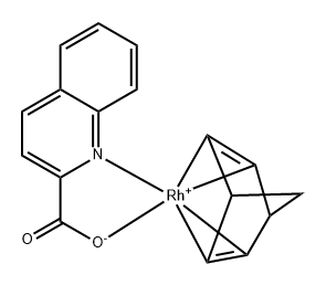 Rhodium, [(2,3,5,6-η)-bicyclo[2.2.1]hepta-2,5-diene](2-quinolinecarboxylato-N1,O2)- (9CI) Struktur