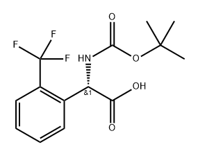 (2S)-2-[(TERT-BUTOXY)CARBONYLAMINO]-2-[2-(TRIFLUOROMETHYL)PHENYL]ACETIC ACID Struktur