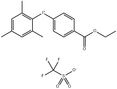 Iodonium, [4-?(ethoxycarbonyl)?phenyl]?(2,?4,?6-?trimethylphenyl)?-?, 1,?1,?1-?trifluoromethanesulf?onate (1:1) Struktur