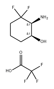 (1S,6S)-2,2-difluoro-6-hydroxycyclohexanaminium trifluoroacetate Struktur