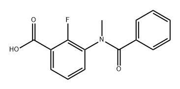 3-?(benzoylmethylamino)?-?2-?fluoro- Benzoic acid Struktur