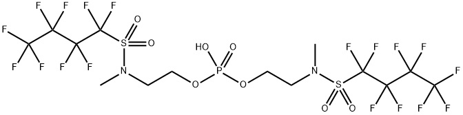 1-Butanesulfonamide, N,N-phosphinicobis(oxy-2,1-ethanediyl)bis1,1,2,2,3,3,4,4,4-nonafluoro-N-methyl- Struktur