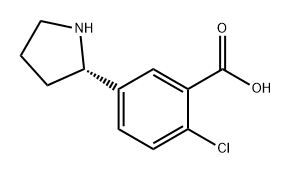 (S)-2-chloro-5-(pyrrolidin-2-yl)benzoic acid Struktur