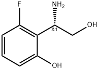 2-[(1S)-1-amino-2-hydroxyethyl]-3-fluorophenol Struktur