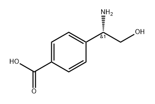 4-[(1S)-1-amino-2-hydroxyethyl]benzoic acid Struktur