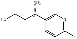 3-Pyridinepropanol, γ-amino-6-fluoro-, (γS)- Struktur