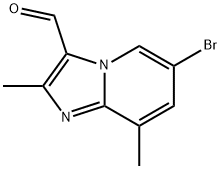 6-bromo-2,8-dimethylimidazo[1,2-a]pyridine-3-carbaldehyde Struktur