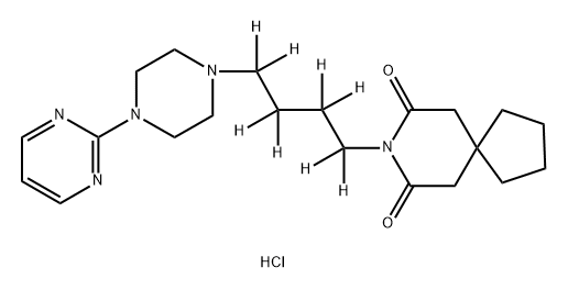 Buspirone-d8 HCl (butyl-d8)	 Struktur