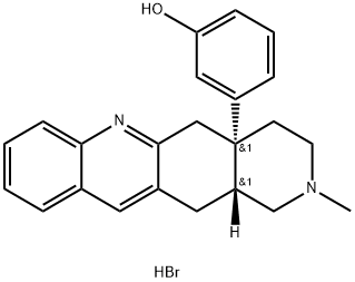 (R*,S*)-(±)-2-Methyl-4aa-(3-hydroxyphenyl)-1,2,3,4,4a,5,12,12aa-octahydroquinolino[2,3,3-g]isoquinoline dihydrobromide Struktur