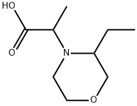 4-Morpholineacetic acid, 3-ethyl-α-methyl- Struktur